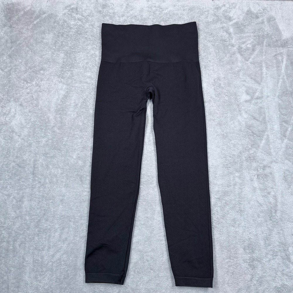 Spanx Look At Me Now Seamless Leggings Women XL Black High Waisted Tummy Control